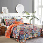 Clearance Exotic Cotton Quilt Set Reversible Bedspread Lightweight for All Season, Queen Size