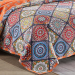 Clearance Exotic Cotton Quilt Set Reversible Bedspread Lightweight for All Season, Queen Size