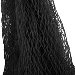 Detail of black practice barrier netting