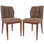 Leather Upholstered Armless Dining Chair