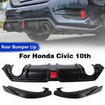 Rear Bumper Diffuser w/ LED Brake Light for Honda Civic