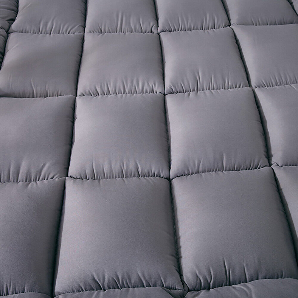 Mattress Topper Pad Quilted Mattress Cover Bed Protector King Queen Full Twin Size