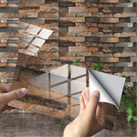 3D Brick Peel and Stick Wallpaper Self Adhesive Mosaic Tile, 12Pcs