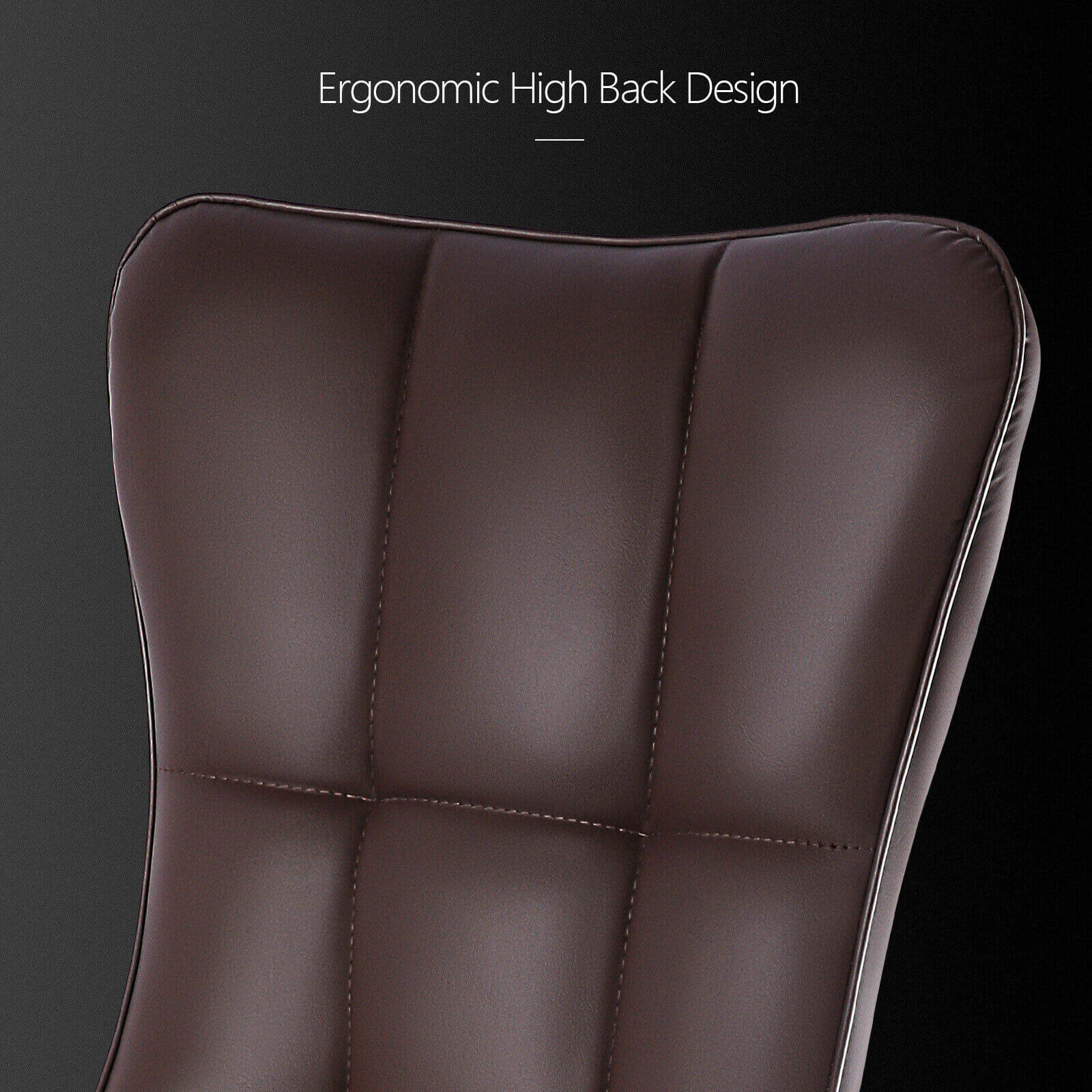 Ergonomic high back design of dining chair