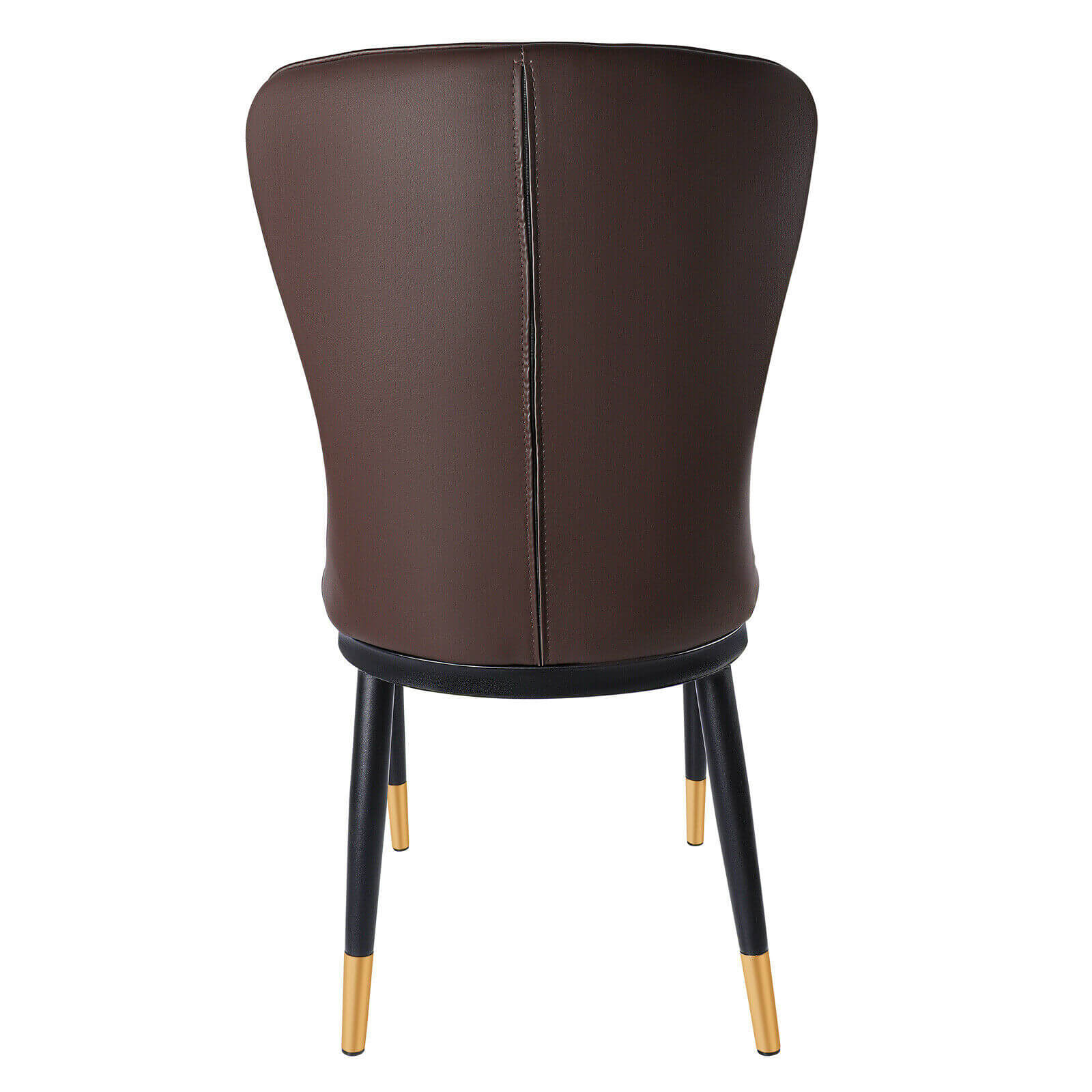 Back of soft leather dining chair
